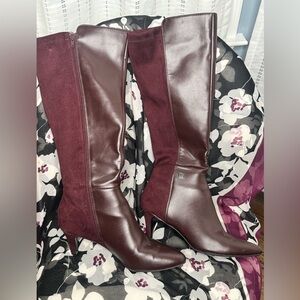 Alfani Elegant Burgundy Hakuu Knee-High Boots